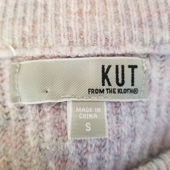 Kut from the Kloth S Pink‎ Purple Pullover Sweater Knit Cozy Layers Winter RAINA - Picture 6 of 7